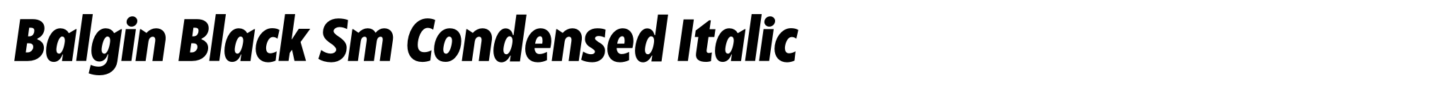 Balgin Black Sm Condensed Italic image
